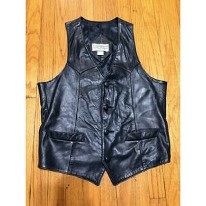 Continental Lamb Skin Leather Fashions Vest Mens 40L  Western Waistcoat Classic